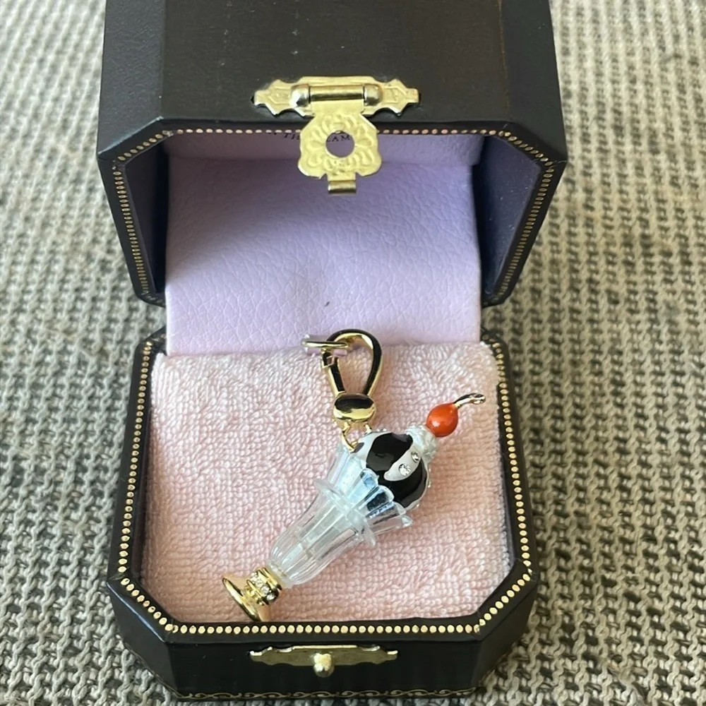 JUICY COUTURE Gold and Black Ice Cream Charm